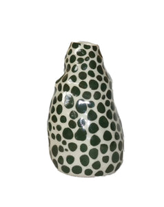 Green Dotted Vase