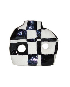 Black Checker Vase