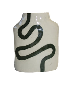 Green Squiggle Vase